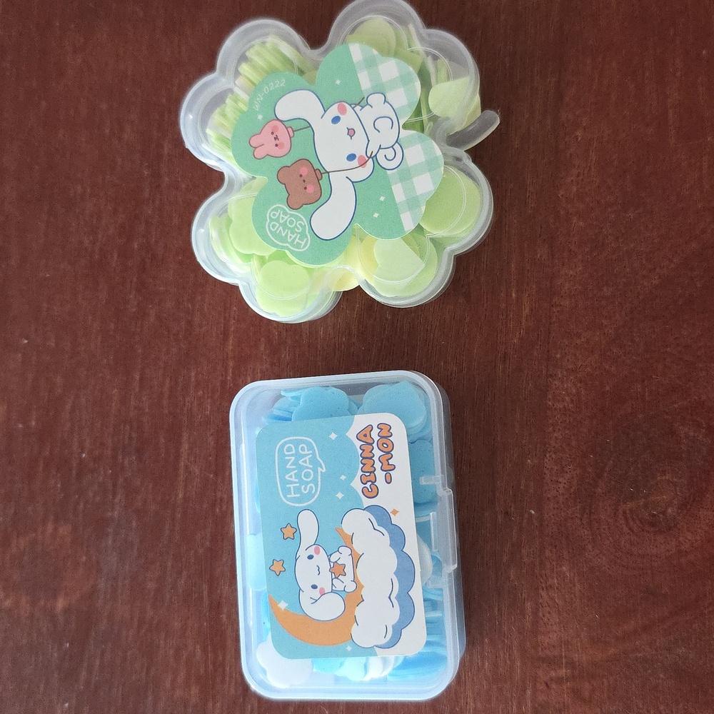 Cinnamoroll Disposable Travel Soluble Hand Soap Slices 2 Pack in Case - Picture 5 of 5